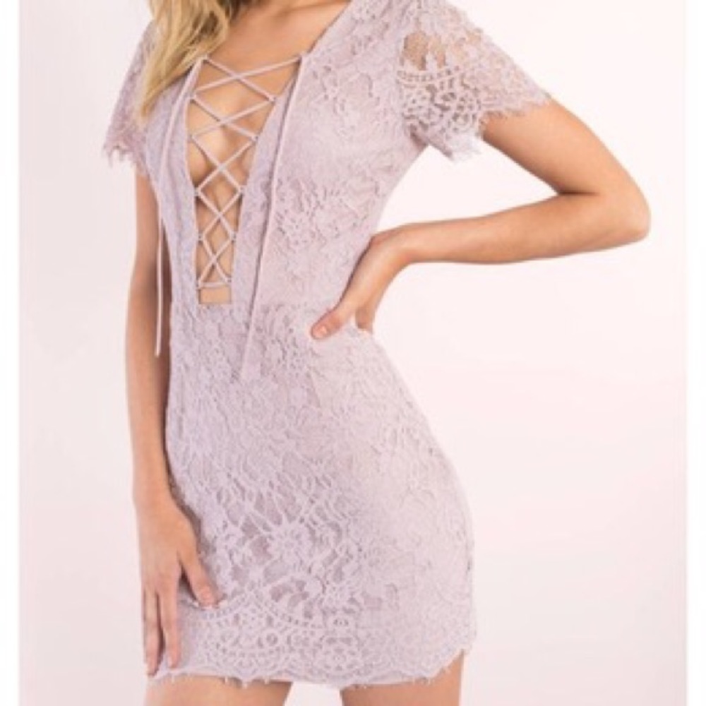Tobi homecoming dress in purple lace
